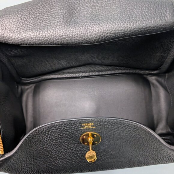 Hermes Black Taurillon Clemence Leather Lindy 26 - Picture 8 of 16